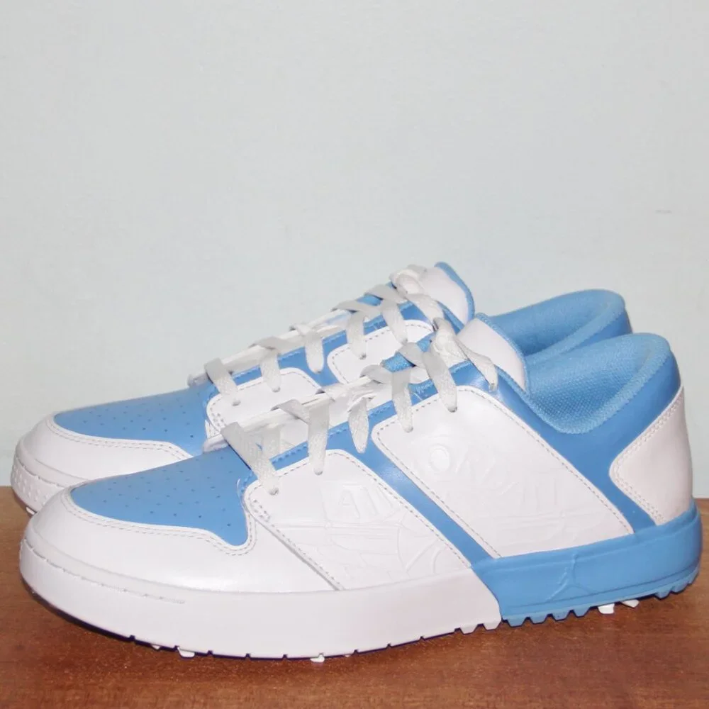 Jordan Nu Retro Low Golf Shoes Mens 9 UNC University Blue White